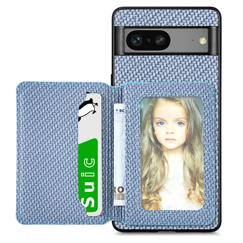 For Google Pixel 7a PU Leather Coated PC TPU Magnetic Phone Cover Carbon Fiber Texture Shockproof Anti-sratch Phone Case Wallet Kickstand For Google Pixel 7a PU Leather Coated PC TPU Magnetic Phone Cover Carbon Fiber Texture Shockproof Anti-sratch Phone Case Wallet Kickstand